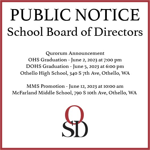  PUBLIC NOTICE: POTENTIAL QUORUM
